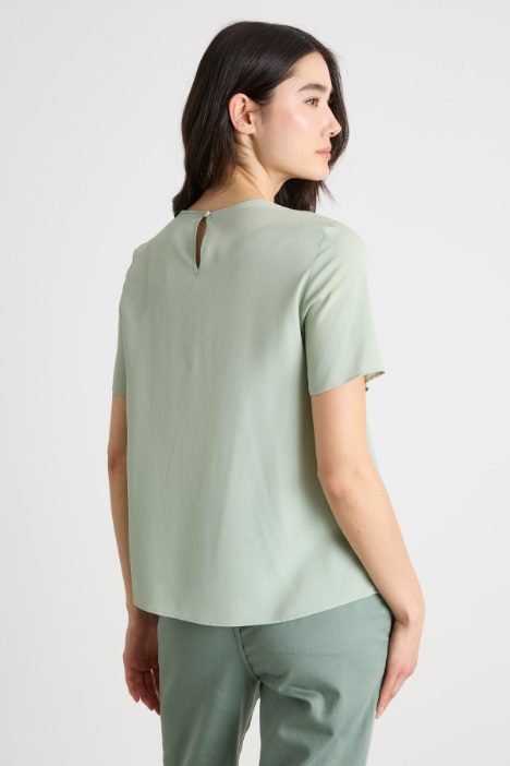 Blusa in crepe de chine