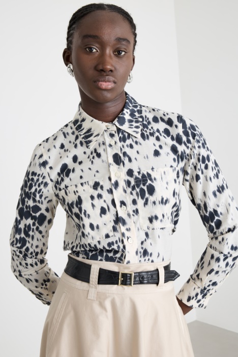 Blusa in mussola stampata