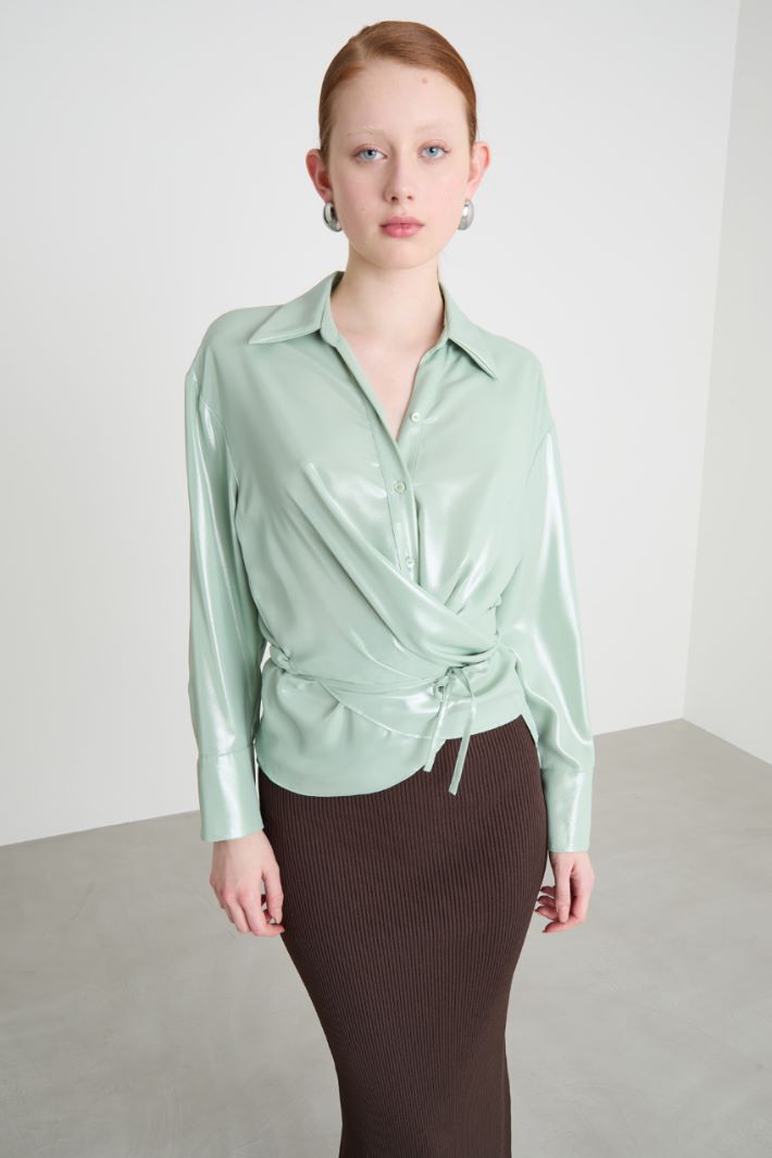 Laminated twill shirt Intrend - 2