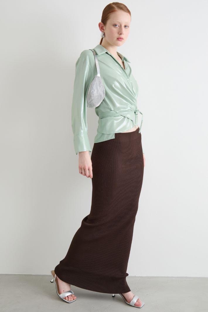 Laminated twill shirt Intrend