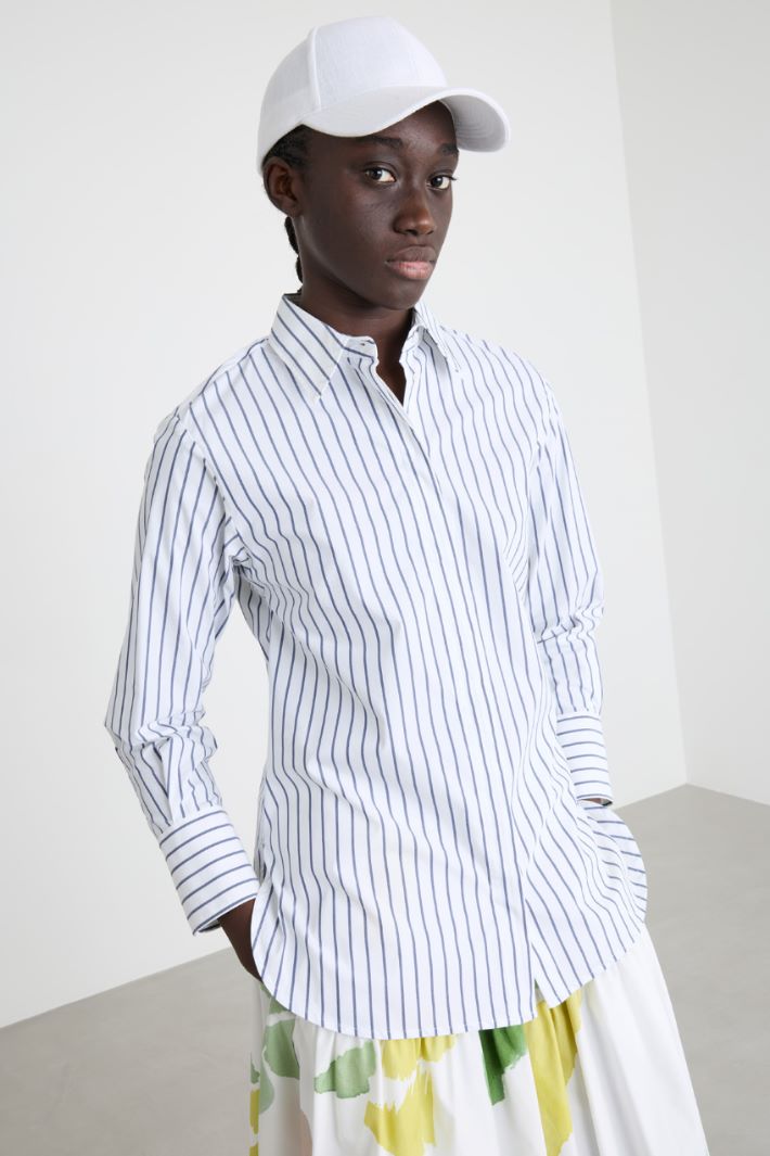 Camicia in popeline stretch Intrend - 2