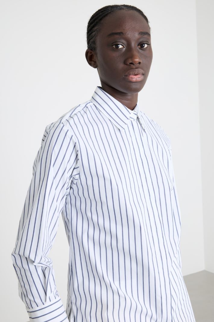 Camicia in popeline stretch Intrend - 3