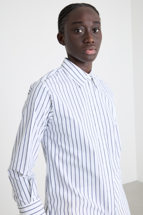 Camicia in popeline stretch