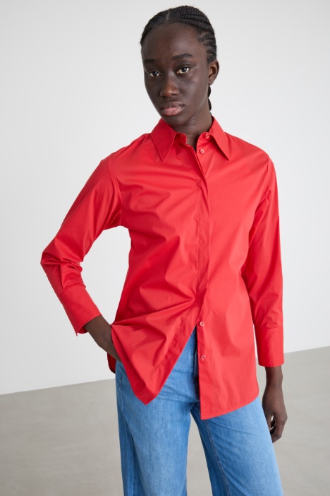 Camicia in popeline stretch Intrend