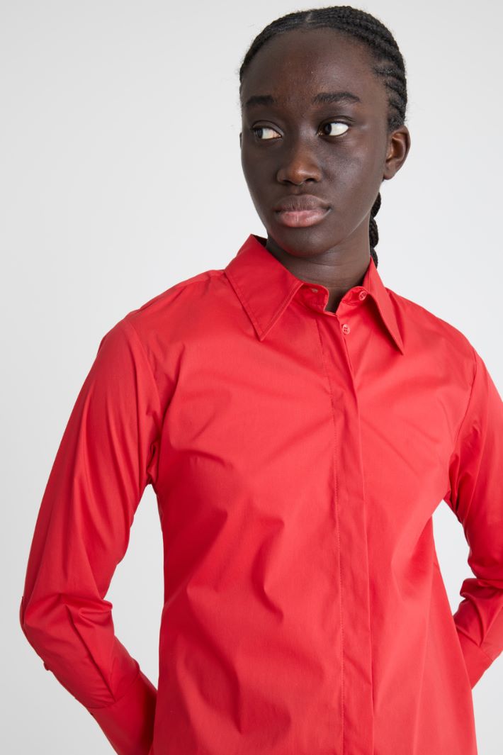 Camicia in popeline stretch Intrend - 3