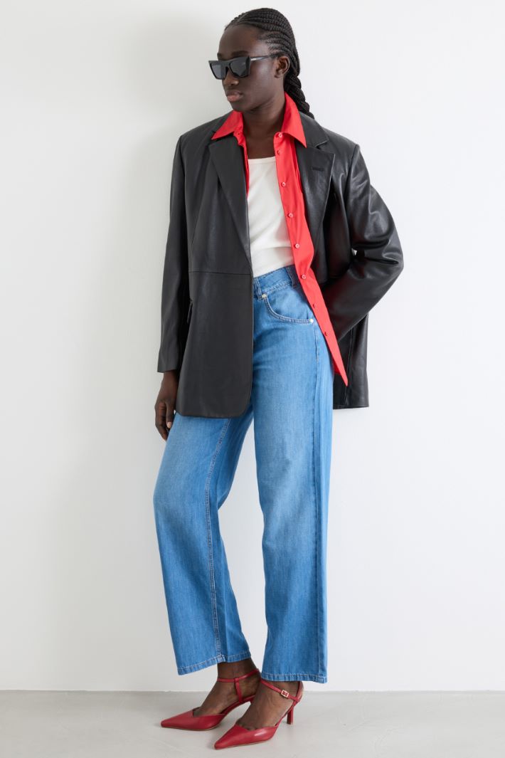 Camicia in popeline stretch Intrend