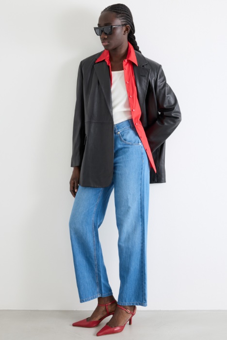 Camicia in popeline stretch Intrend