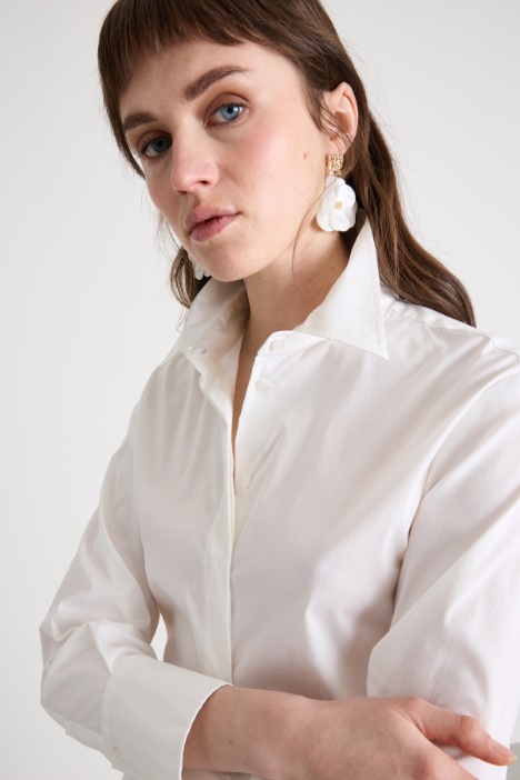 Camicia in popeline stretch