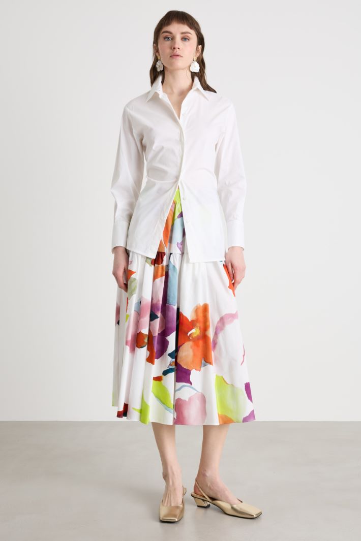 Camicia in popeline stretch Intrend