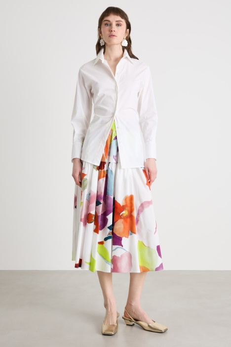 Camicia in popeline stretch Intrend