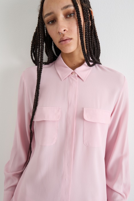 Blusa in crepe de chine