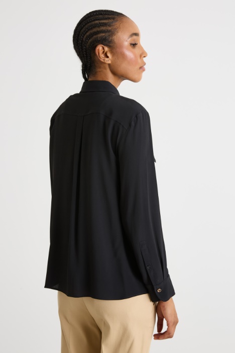 Blusa in crepe de chine