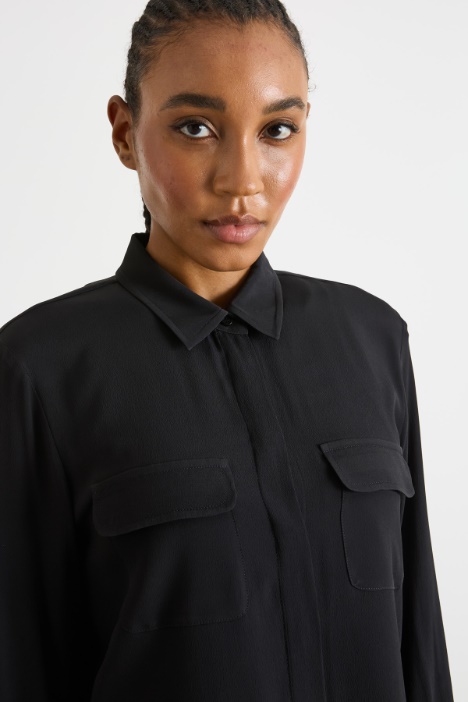 Blusa in crepe de chine