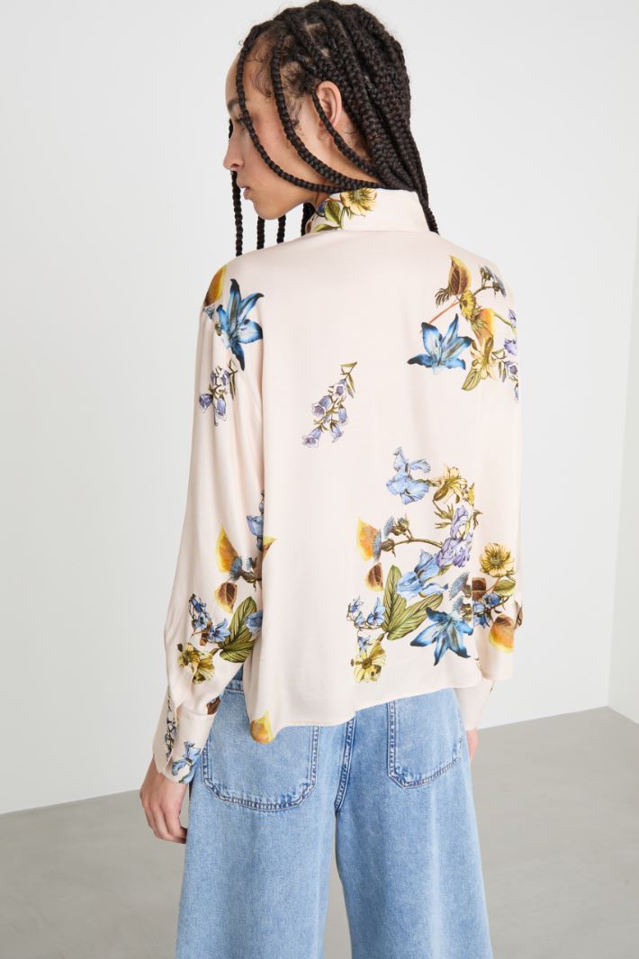 Printed twill blouse Intrend - 4