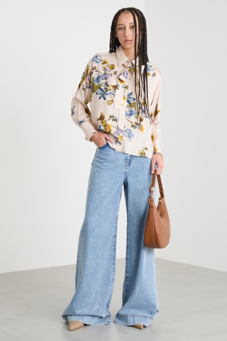 Printed twill blouse Intrend