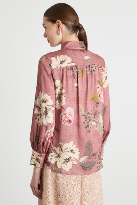 Blusa in raso stampato