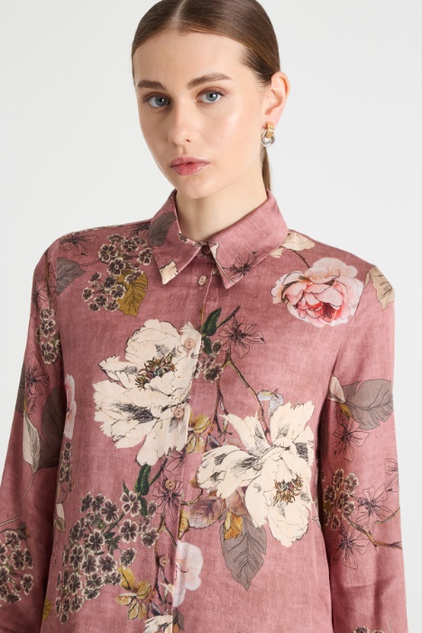 Blusa in raso stampato