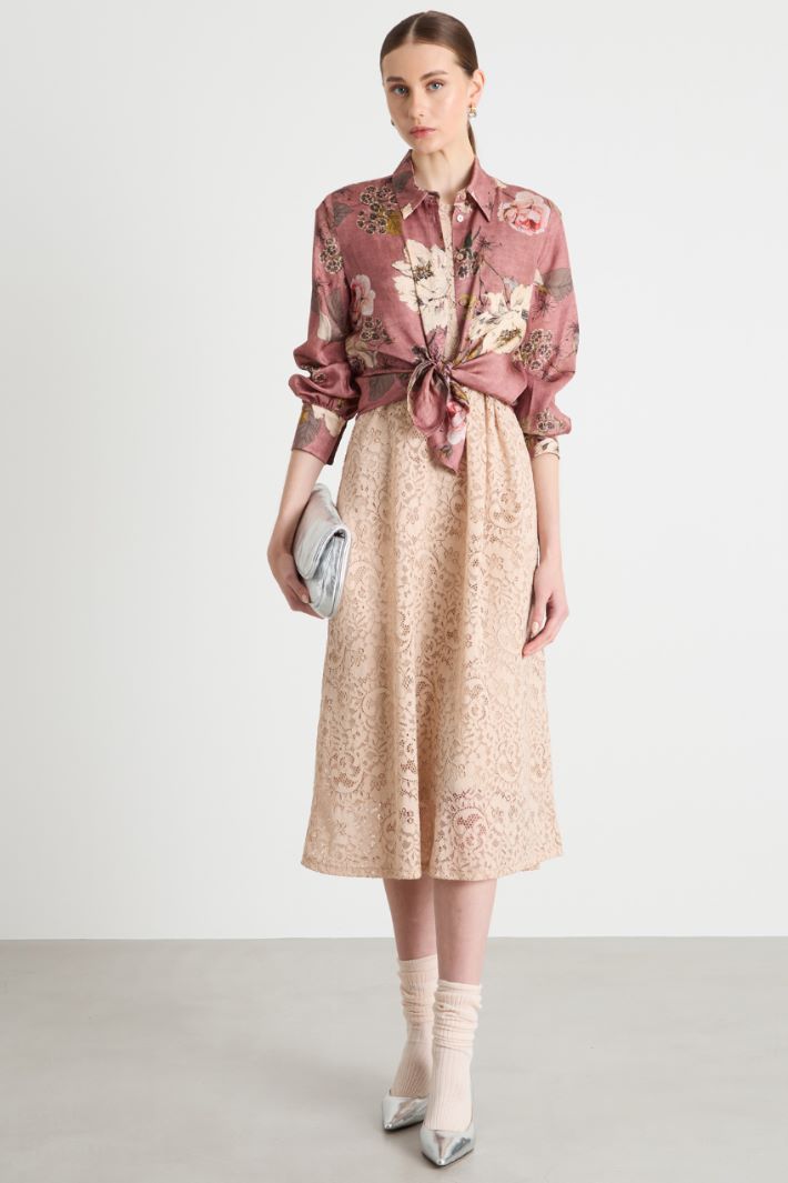 Printed satin blouse Intrend