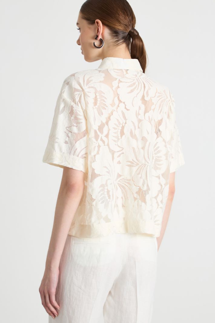 Boxy macramé shirt Intrend - 4