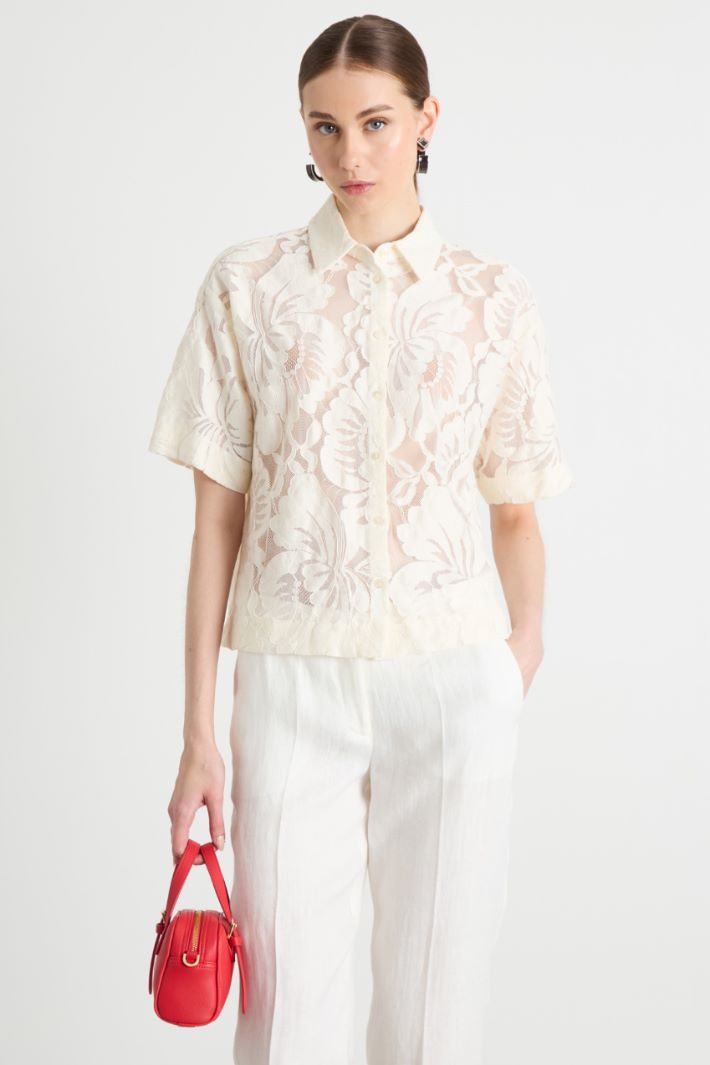 Boxy macramé shirt Intrend - 2