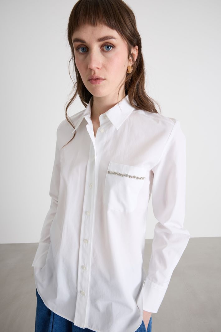 Camicia con taschino ricamato Intrend - 3