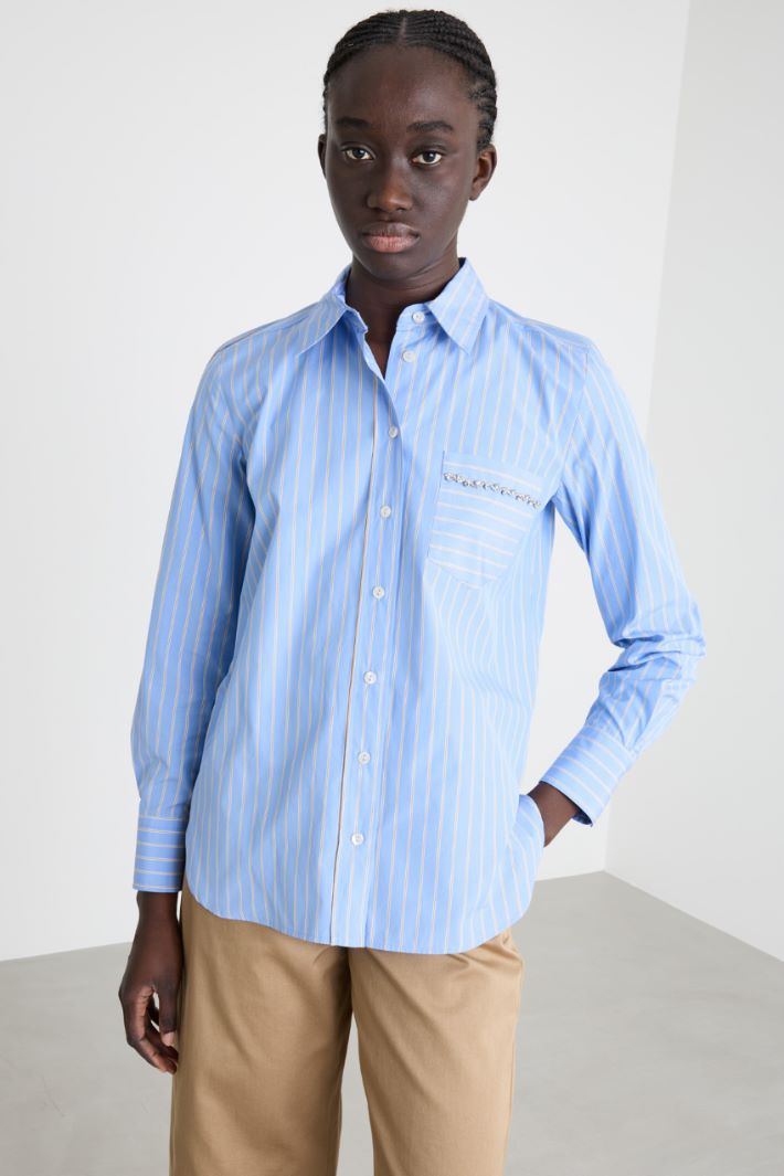Camicia con taschino ricamato Intrend - 2