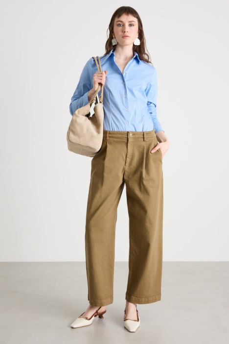 Camicia aderente in popeline stretch Intrend