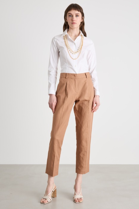 Camicia aderente in popeline stretch Intrend