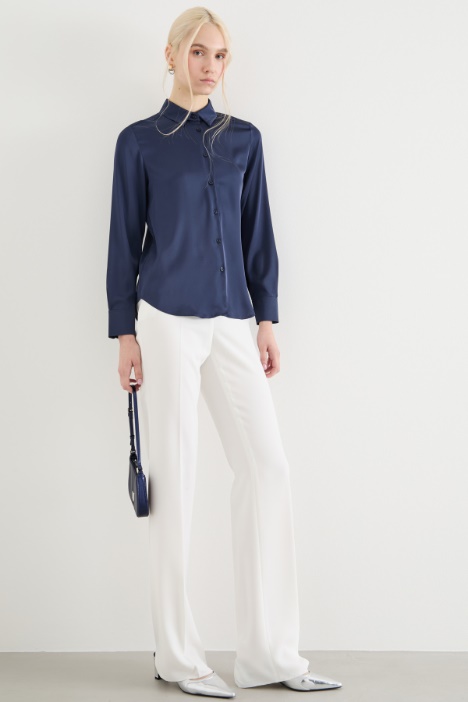 Lightweight stretch satin blouse Intrend