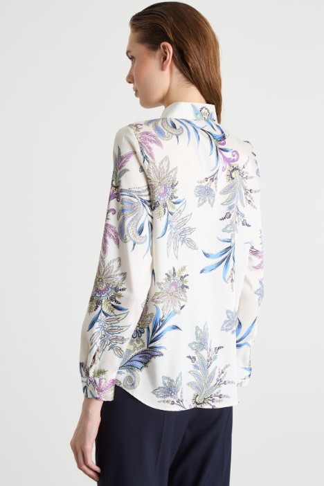 Blusa in twill stampato