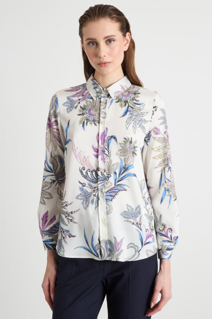 Printed twill blouse Intrend - 2