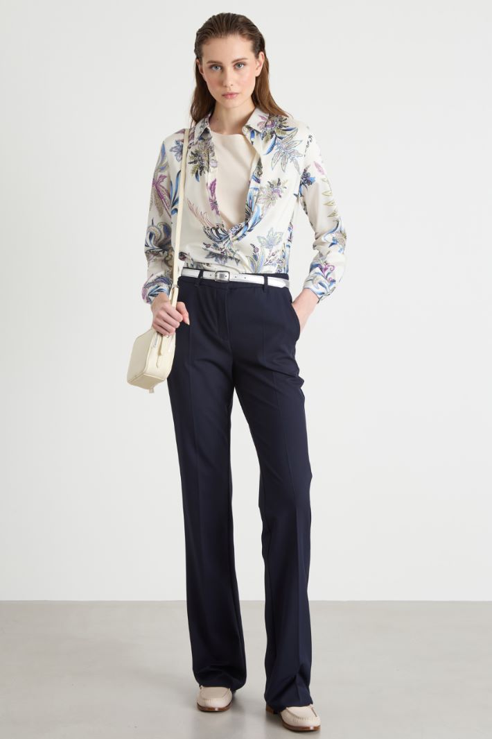 Printed twill blouse Intrend