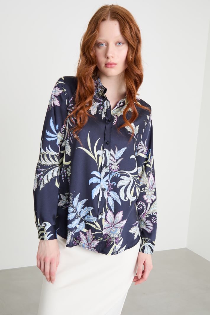 Printed twill blouse Intrend - 2