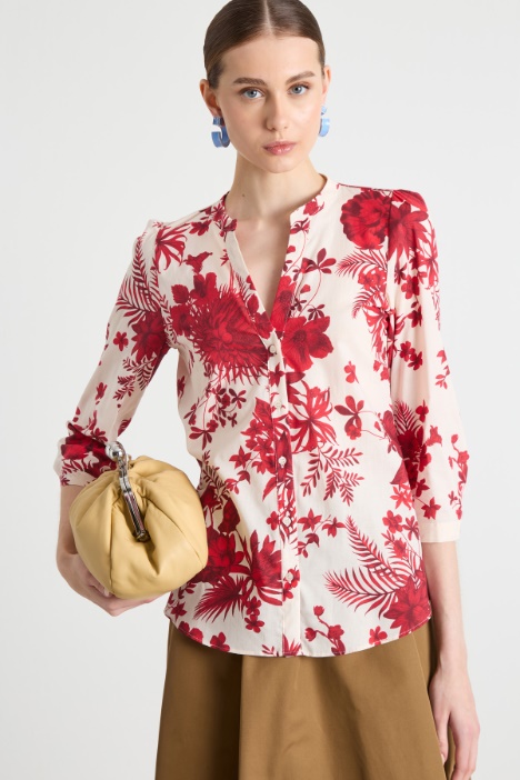 Printed muslin blouse Intrend
