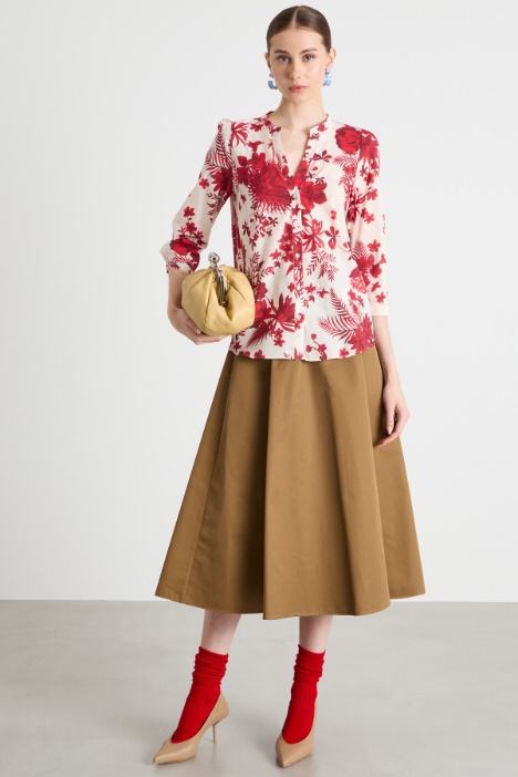 Printed muslin blouse Intrend