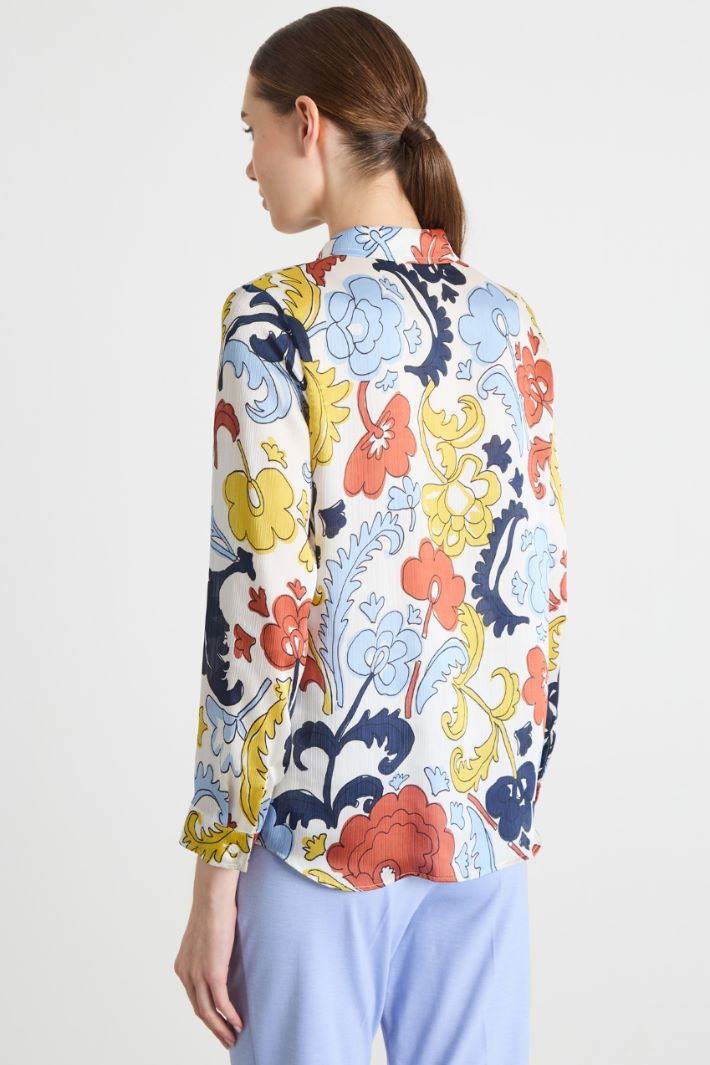 Printed crepe blouse Intrend - 4