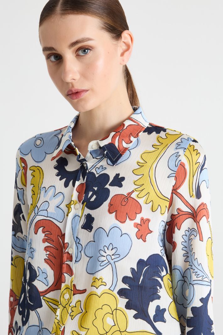 Printed crepe blouse Intrend - 3
