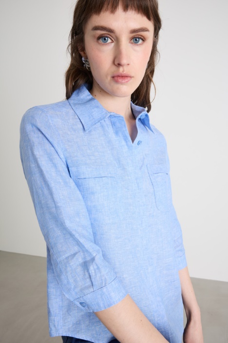 Camicia con manica a tre quarti
