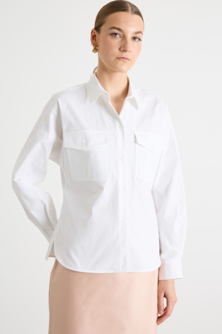 Flap-Pocket Poplin Shirt Intrend - 2