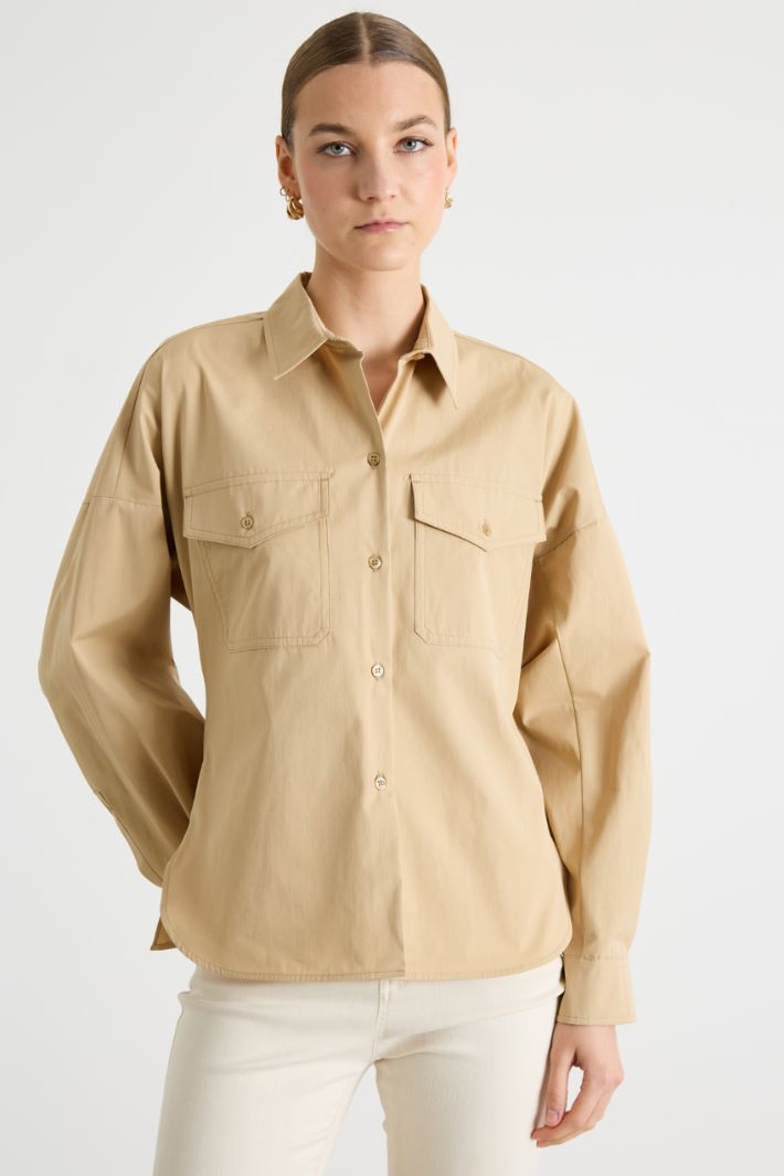 Flap-Pocket Poplin Shirt Intrend - 2