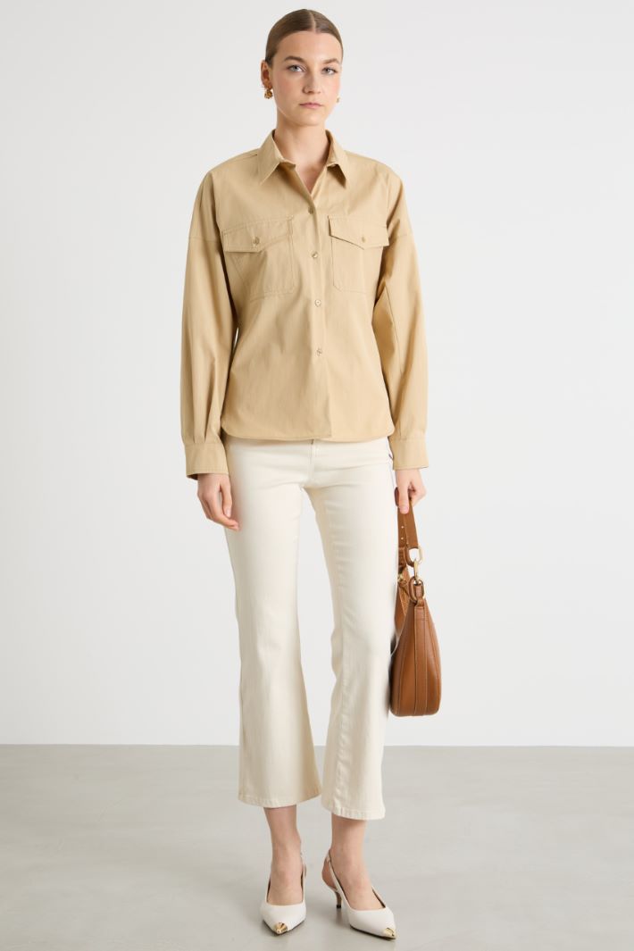 Flap-Pocket Poplin Shirt Intrend