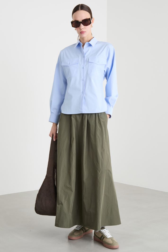 Flap-Pocket Poplin Shirt Intrend