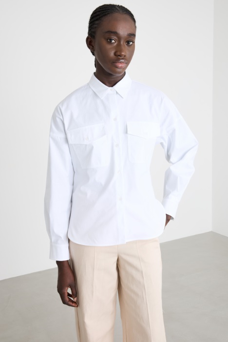 Poplin Shirt with Pockets Intrend