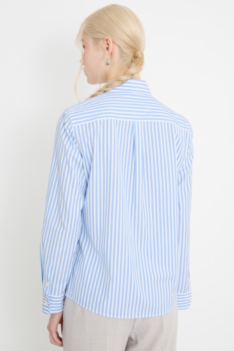 Camicia dritta in popeline