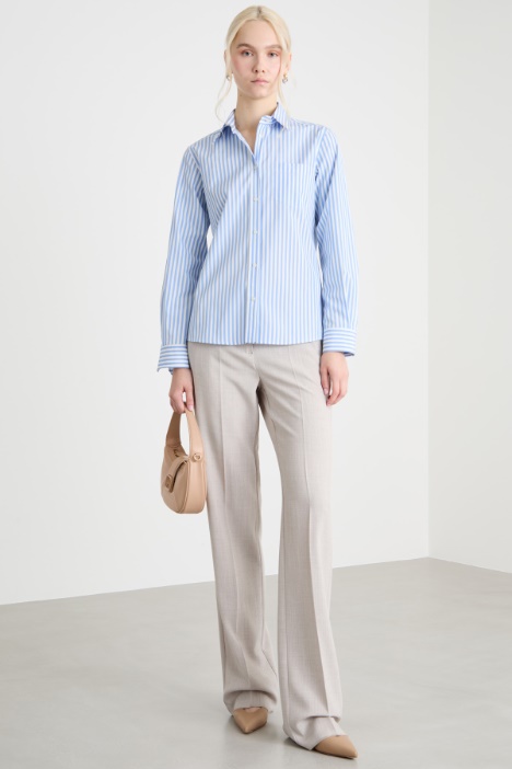 Straight-cut poplin shirt Intrend