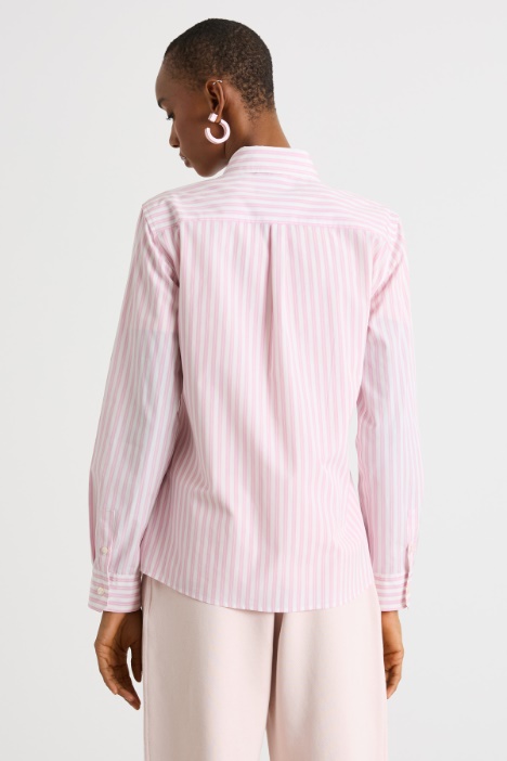 Camicia dritta in popeline