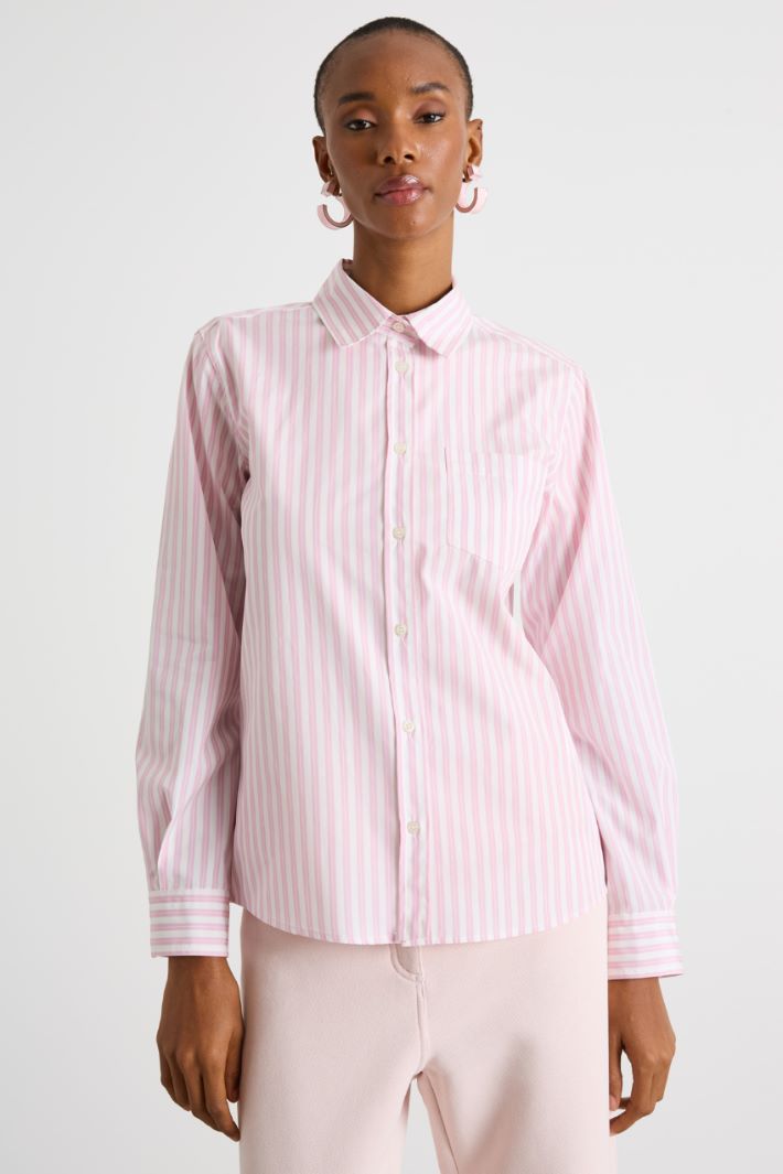 Straight-cut poplin shirt Intrend - 2