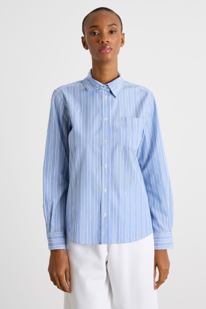 Straight-cut poplin shirt Intrend - 2