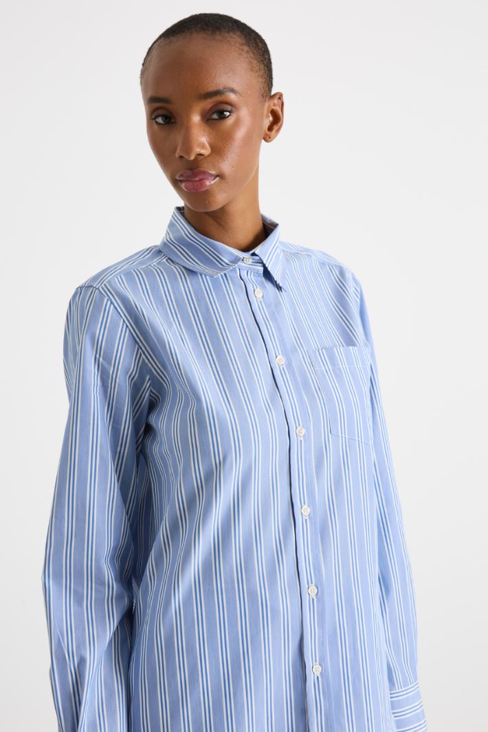 Straight-cut poplin shirt Intrend - 3