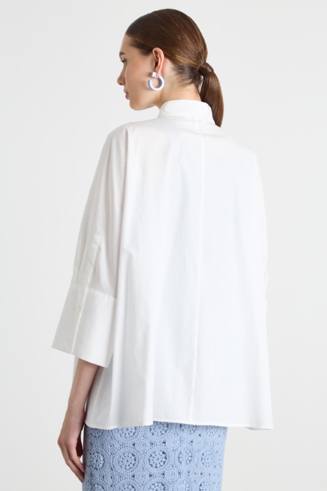 Camisa amplia de popelina